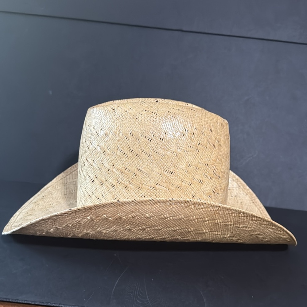 Vintage Firm Natural Straw Cowboy Hat - Picture 7 of 17